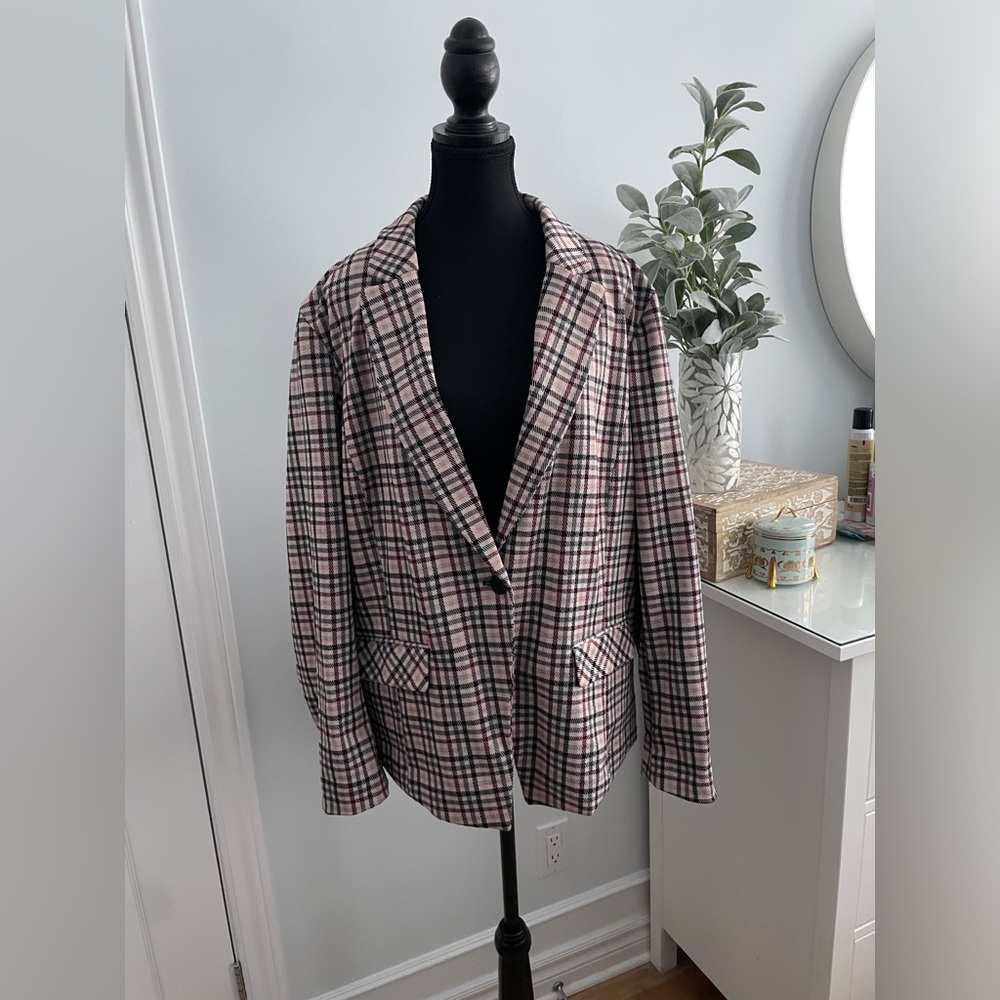 Torrid Stretch Check Blazer